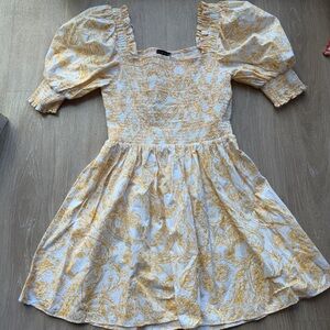 1. State Yellow and White Dress
